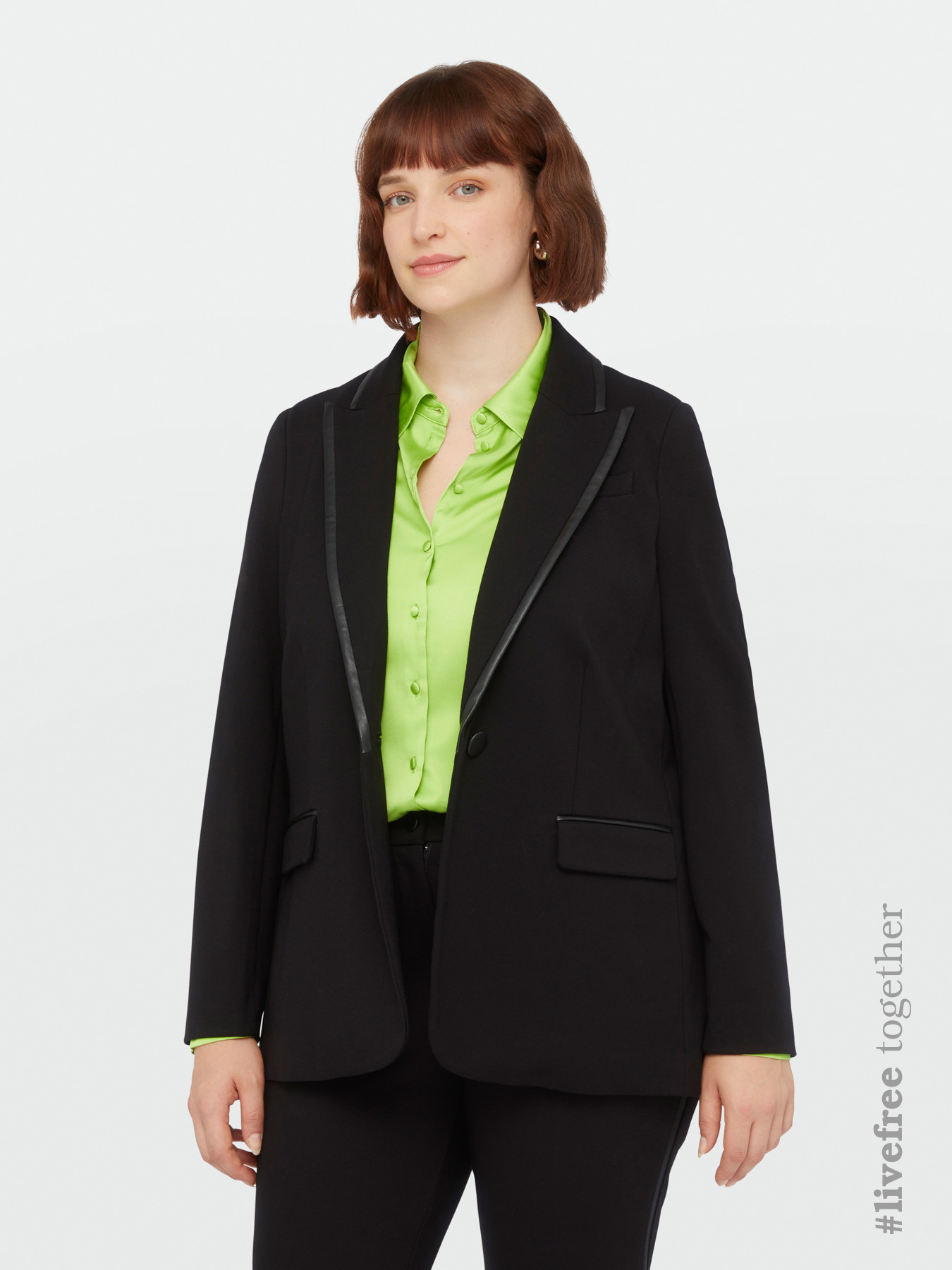 Blazer en viscose LENZING&trade; ECOVERO&trade; avec bords image number 0