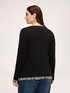 Bi-material T-shirt with animal print image number 1