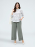 Pantaloni Wide Leg con dettaglio ajour image number 2