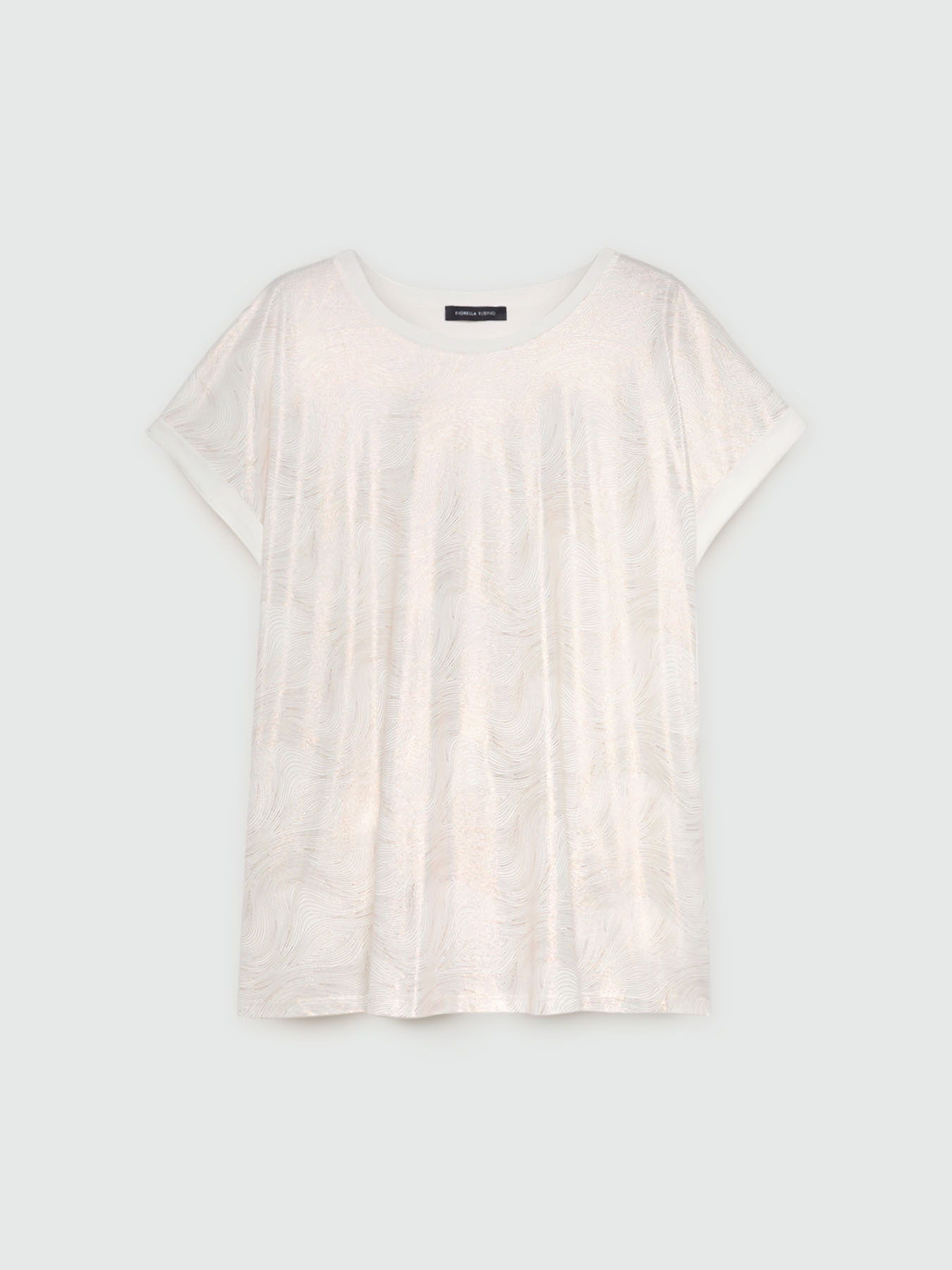 T-shirt with laminated print image number 4