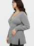 Long sweater with deep V-neck image number 3