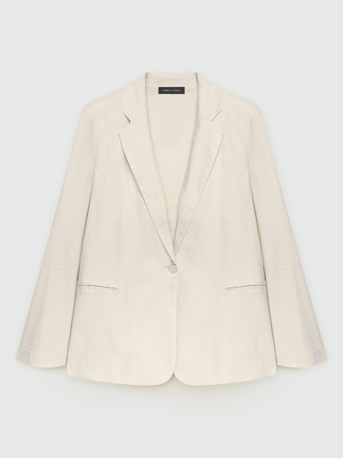 Blazer en mezcla de lino el&aacute;stico image number 5