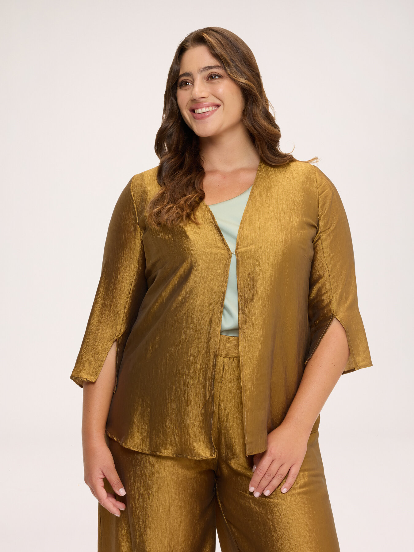 Deconstructed jacket with metallic effect image number 2