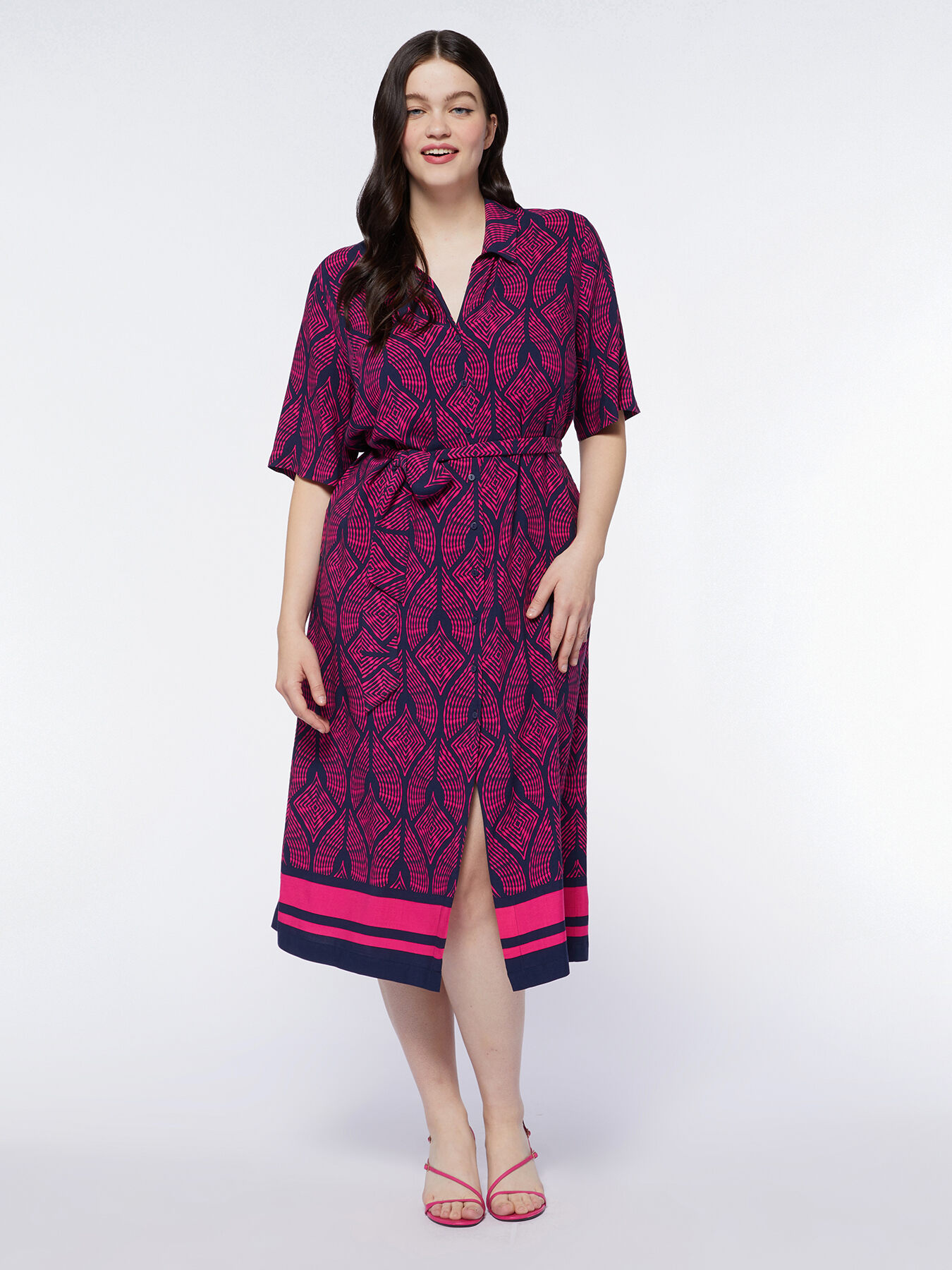 Robe chemisier imprim&eacute;e image number 0