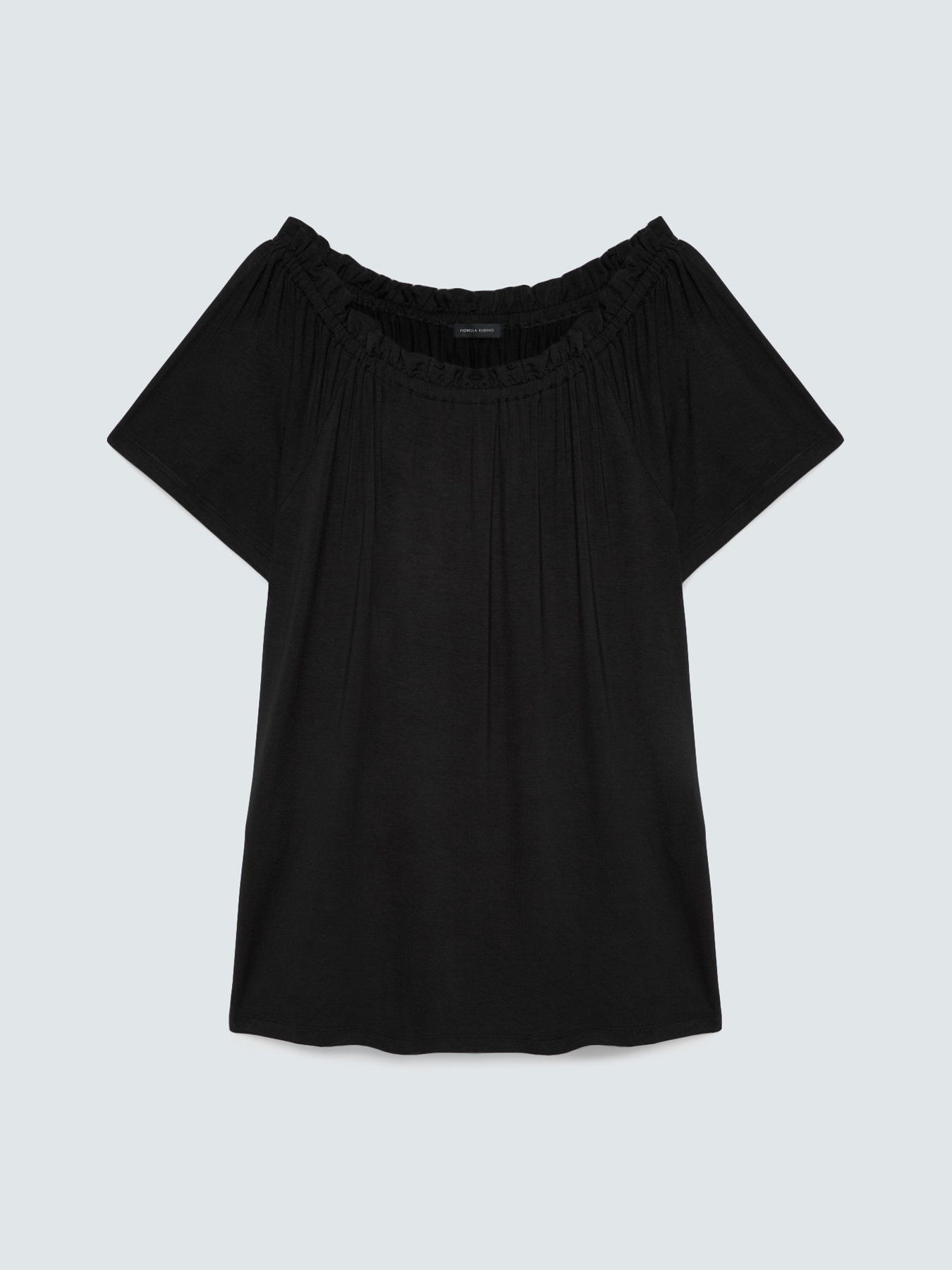 Off-shoulder t-shirt in viscose jersey image number 4