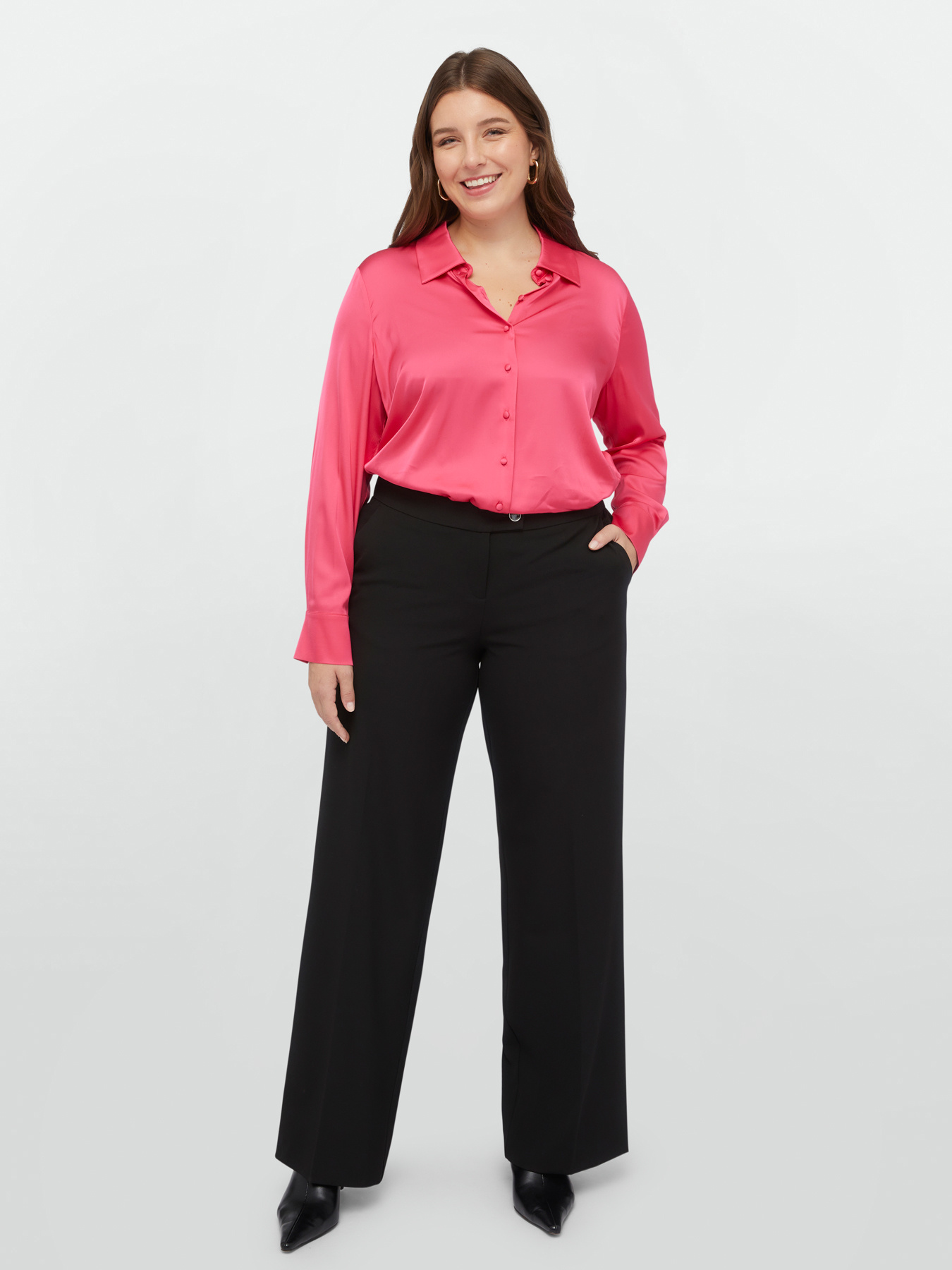 LENZING&trade; ECOVERO&trade; viscose satin shirt image number 3