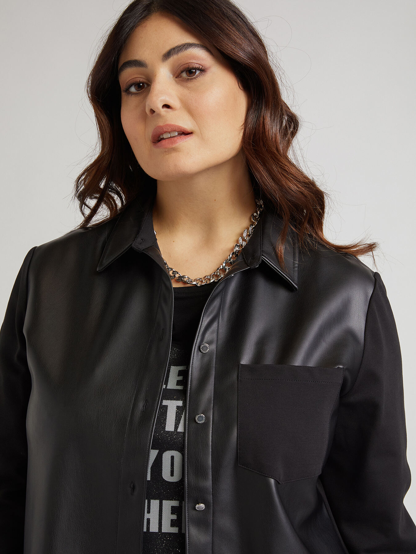 Camicia in similpelle image number 0