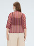 Kimono corto a righe effetto crochet image number 2