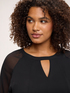 Short flared dress in georgette image number 3