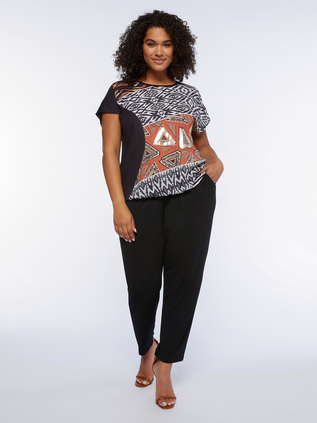Straight-leg jersey trousers image number 2