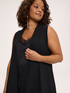Maxi Gilet in georgette with asymmetric hem image number 4