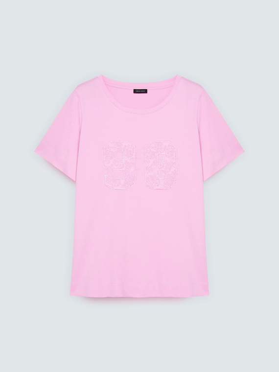 Cotton t-shirt with college mood