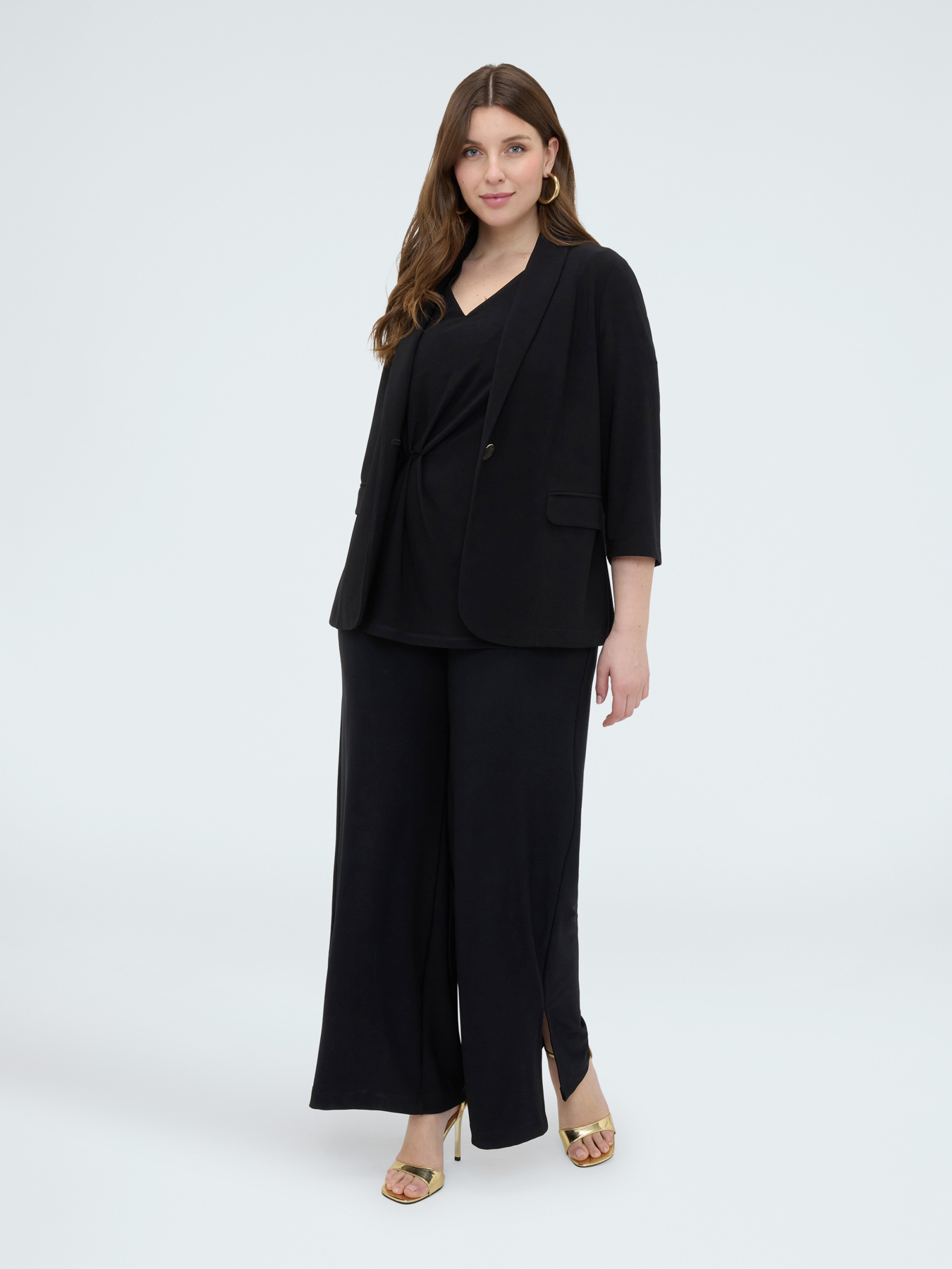 Pantalon Wide Leg en jersey image number 2