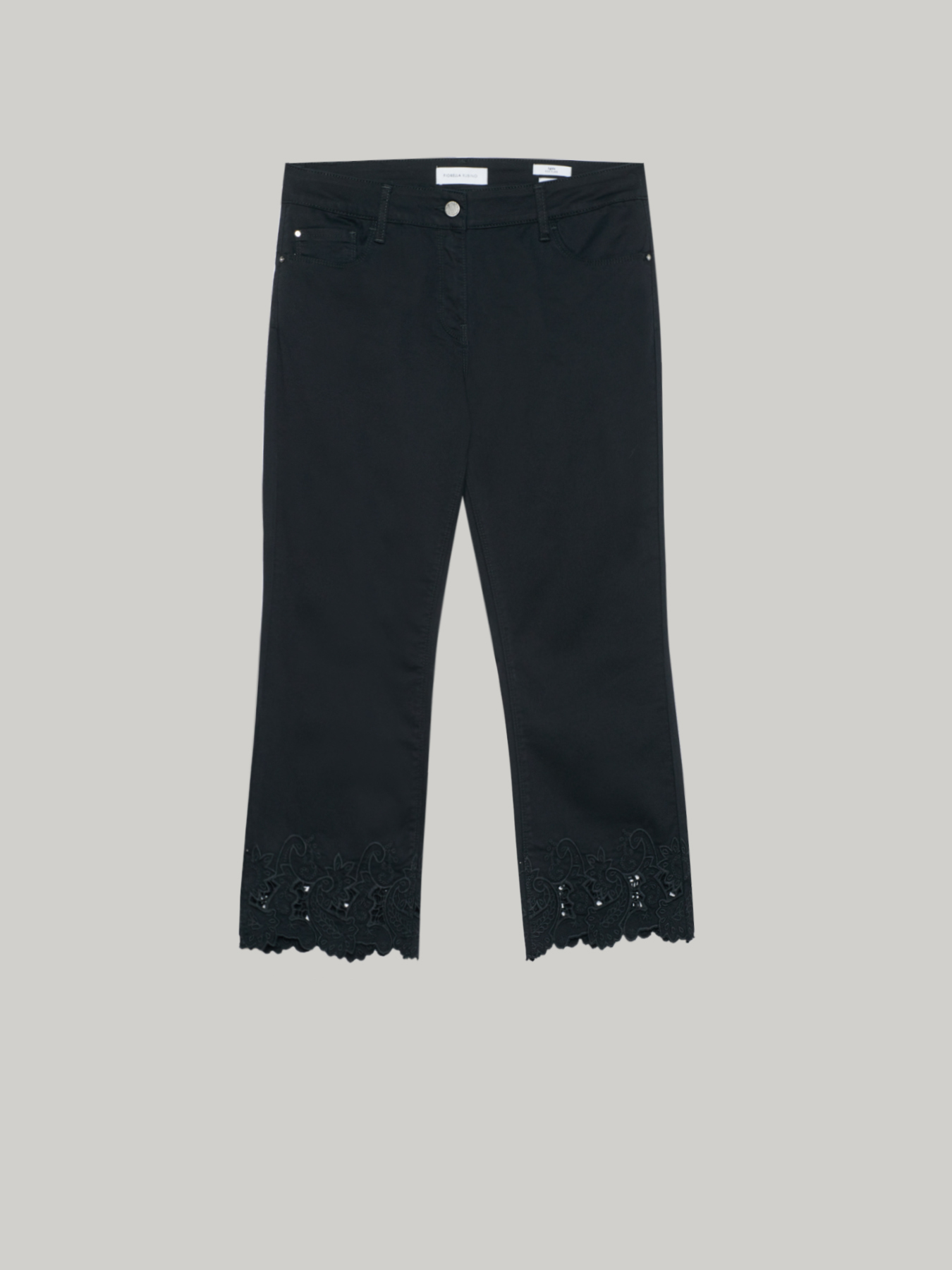 Pantalones kick flare Agata con bordado en el bajo image number 3