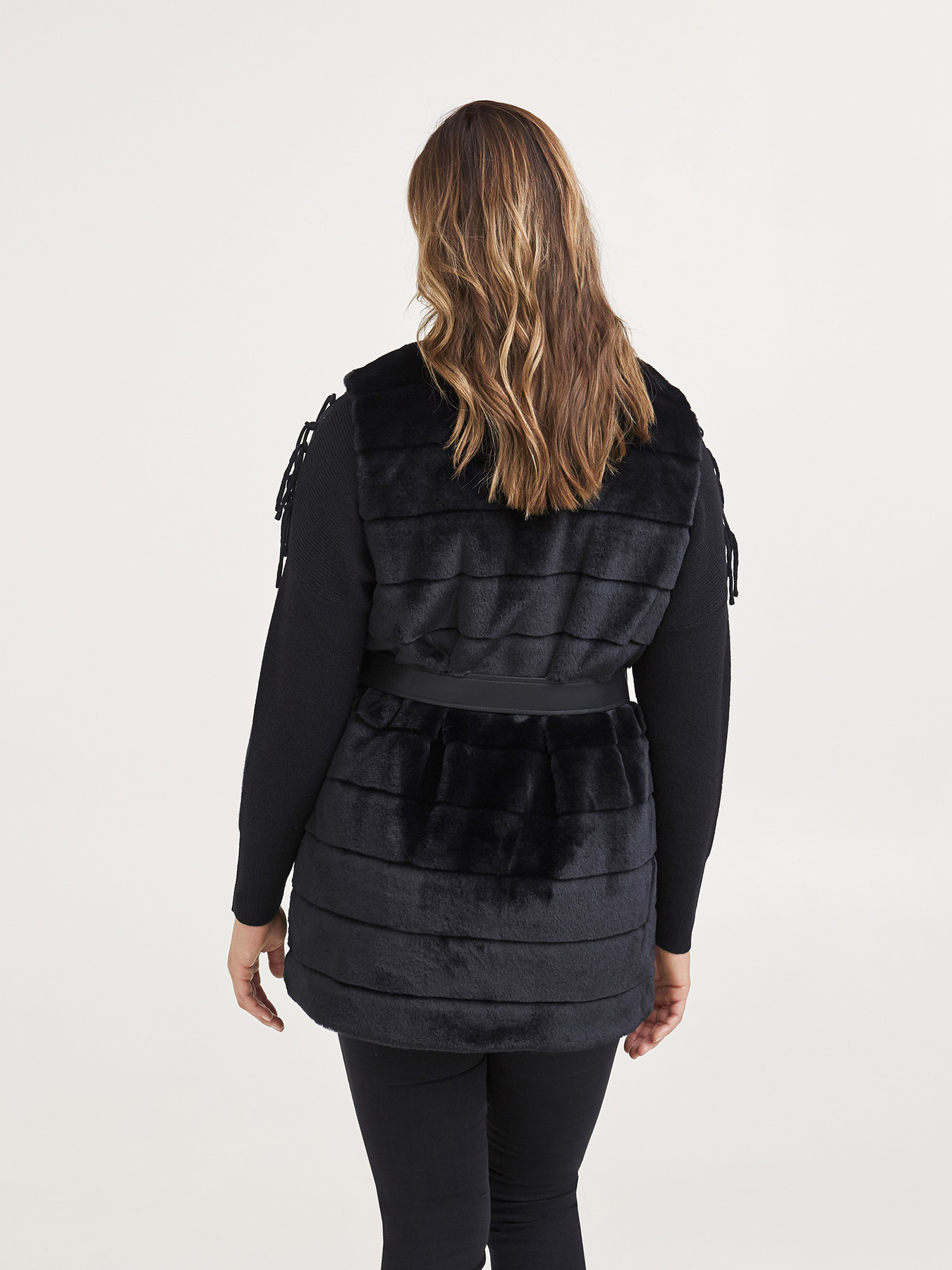 Lange Weste in Pelz-Optik image number 1