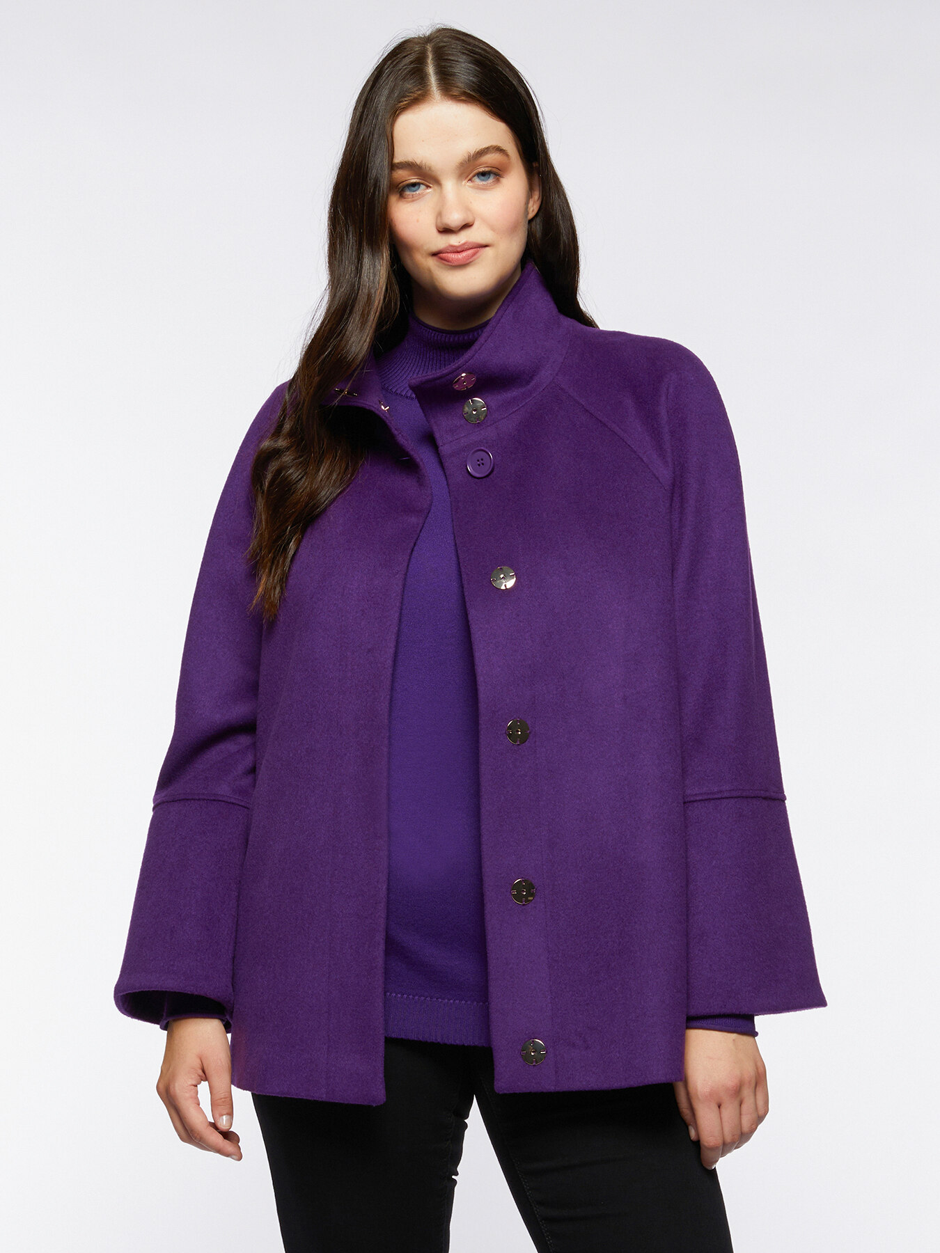 Kurzer Mantel in A-Linie image number 2