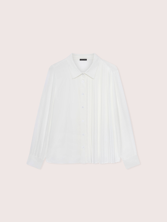 Pleated georgette shirt
