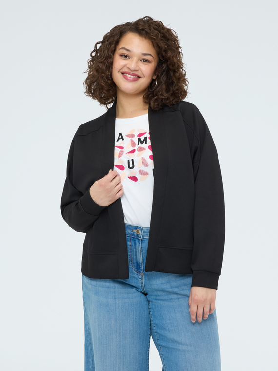 Offenes Sweatshirt aus Scuba