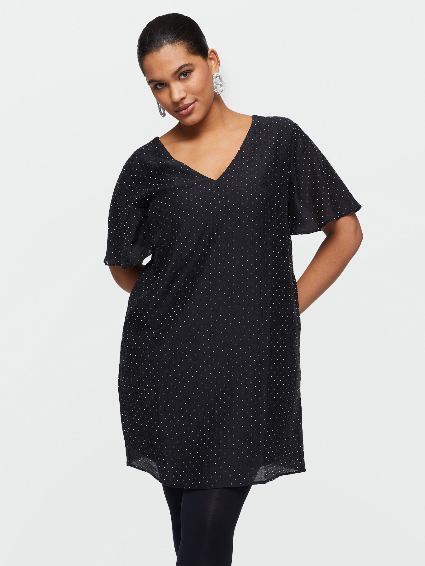 Vestito corto con strass image number 0