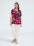 T-shirt en jersey viscose avec imprim&eacute; image number 4
