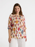 Ikat print blouse image number 2