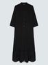 Long viscose shirt dress image number 4