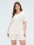 T-shirt in cotone con stampa e lettering image number 2