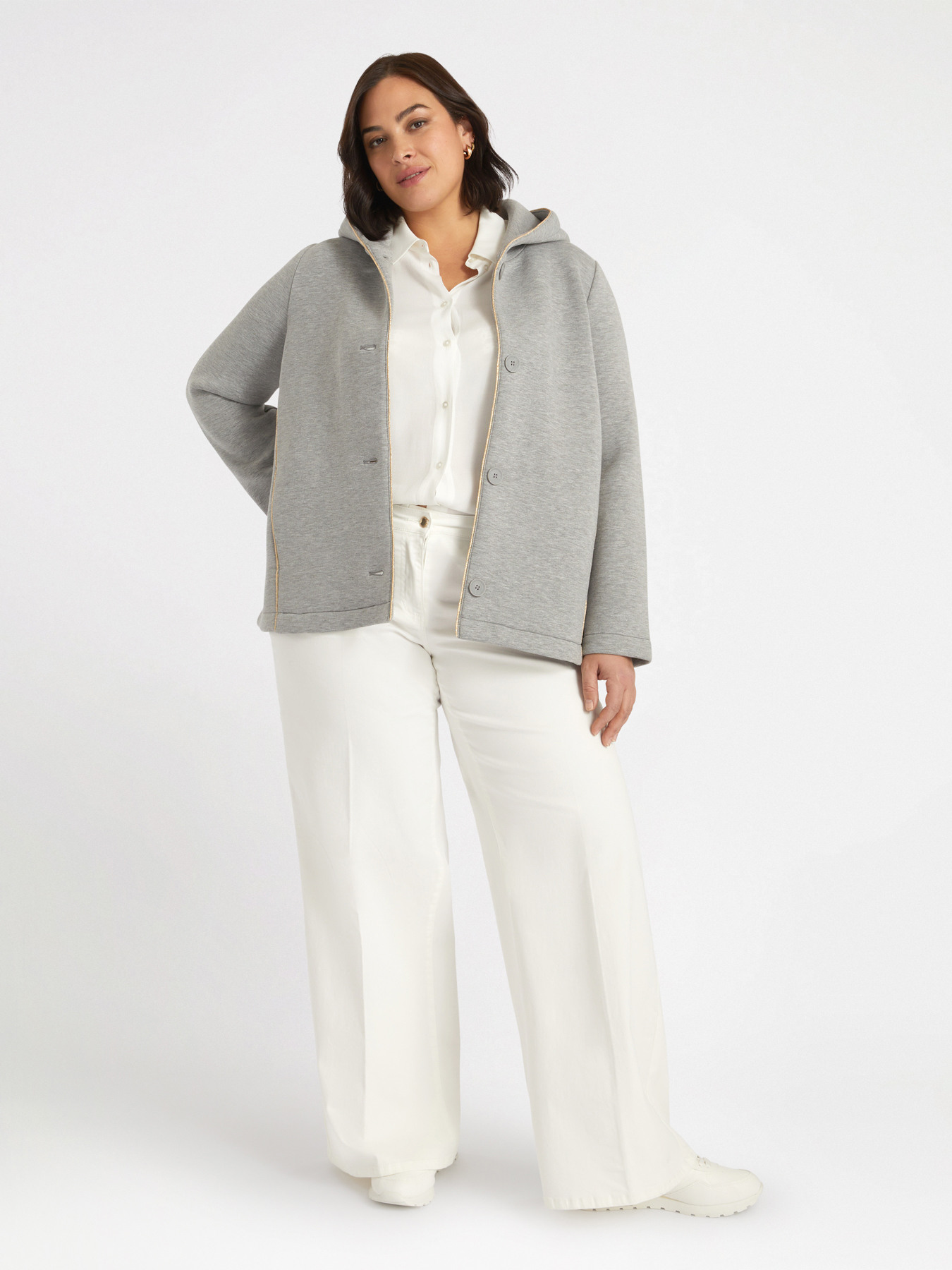 Jacke aus Sweatstoff mit Kapuze image number 2