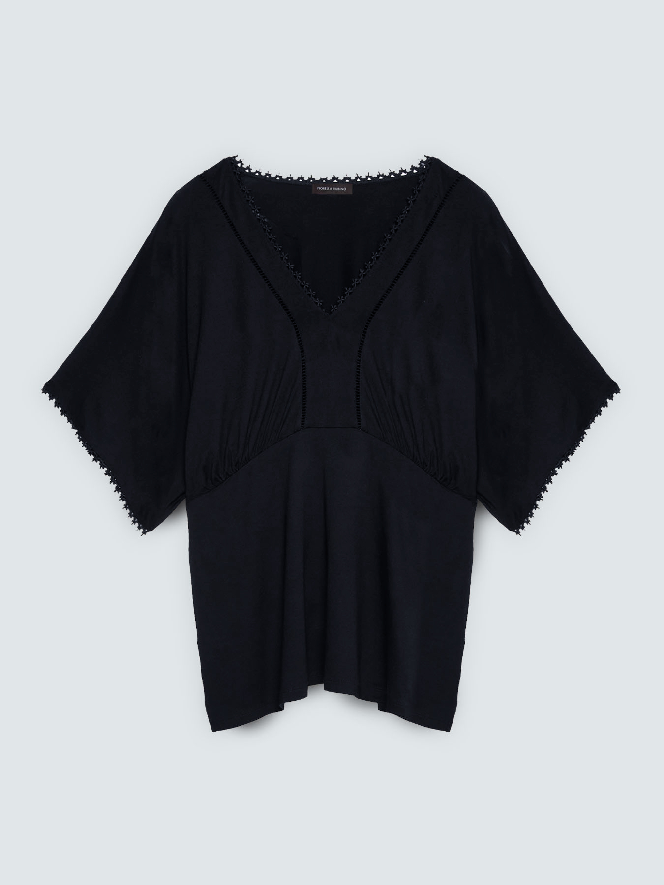 Viscose t-shirt with lace details image number 4