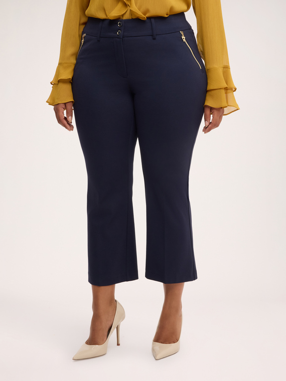 Kick Flare Trousers in Punto Milano