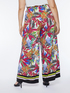Weite gebl&uuml;mte Hose mit Bord&uuml;ren image number 1