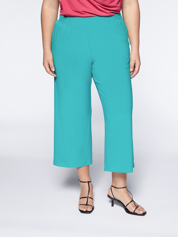Cropped jersey trousers