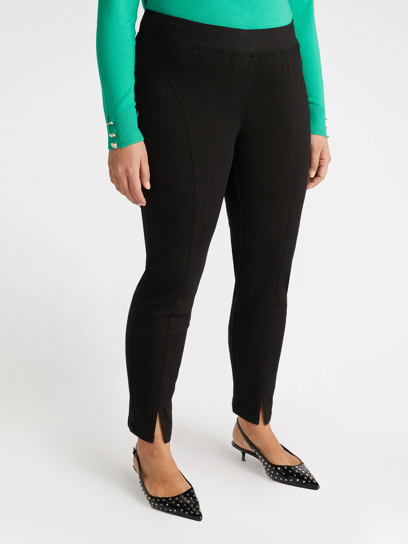 Jeggings mit Schlitzen unten image number 0